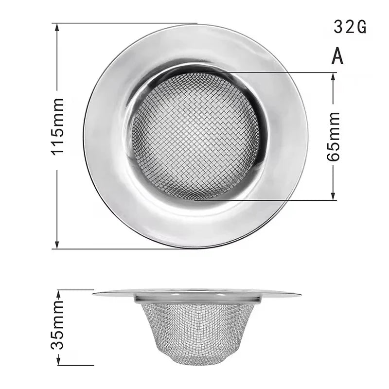 Kitchen Sink Strainer | Stainless Steel Mesh Drain Filter for Sink and Bathroom