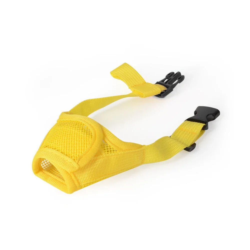 Adjustable Mesh Dog Muzzle – Anti-Barking & Anti-Biting Breathable Mouth Cover for Small & Medium Dogs