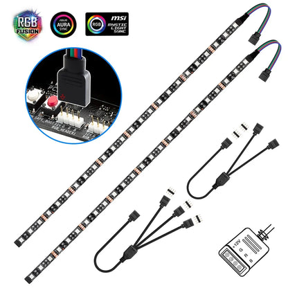 RGB Gaming LED Strip Light 1 to 2/3 Splitter Kit | For 12V Aura Sync Motherboard