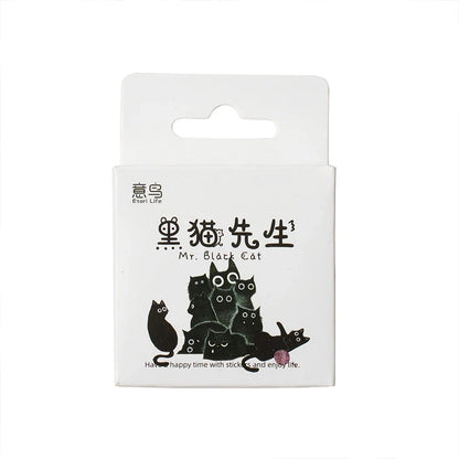 Etori Life Black Cat Stickers | 45 Waterproof DIY Stickers for Laptops and Scrapbooking