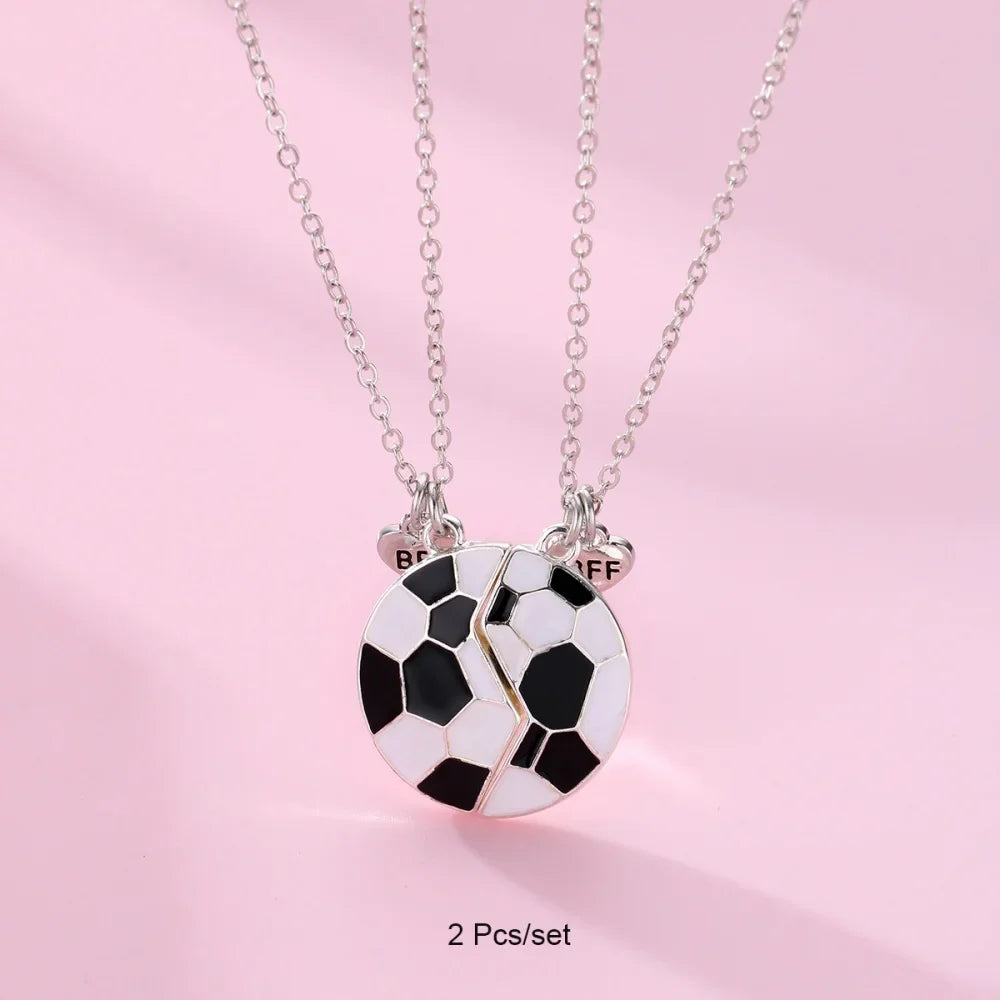 3 Pcs/set Best Friends Pendant Necklace For Woman Magnetic Adjustable Rainbow Daisy Lover Broken Heart Chain BFF Jewelry Gifts