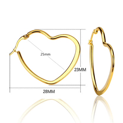 LUXUSTEEL Stainless Steel Hoop Earrings | Simple Geometric Shapes for Women