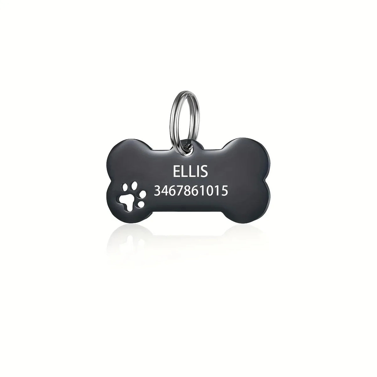 Personalized Dog Cat ID Tag | Custom Engraved Bone Shaped Pet Pendant