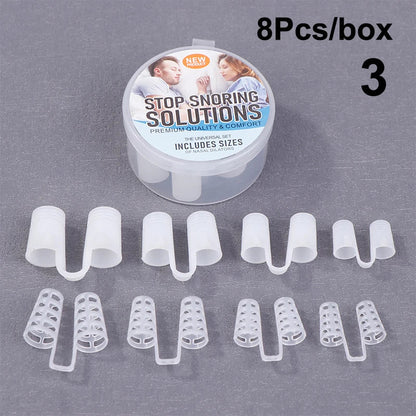 Silicone Anti Snore Nasal Dilators 4/8 Pack | Snoring Nose Clip for Better Sleep
