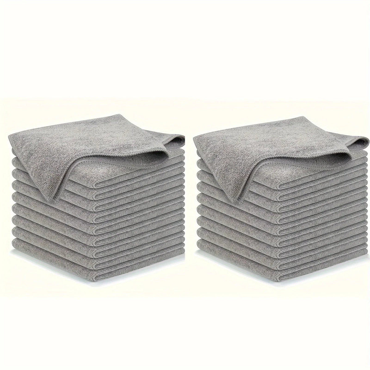5/10/20PCS Kitchen Towels – Ultra-Fine Fiber Cleaning Cloth Set, Absorbent, Soft, and Stain-Removing Light Gray Towels