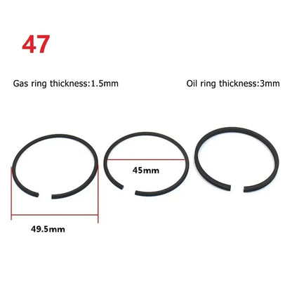 3pcs Piston Rings Set for Air Compressor | Pneumatic Cylinder Replacement Kit