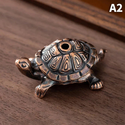 Dragon Turtle Incense Holder | Brass Alloy Incense Burner with Snail Sculpture