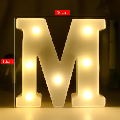 Creative Luminous Letter Night Light | Battery-Powered LED Decor for Parties