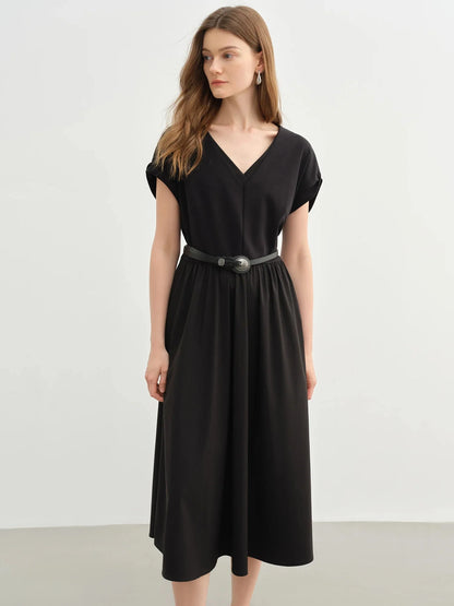 Elegant Plus Size Double-Layer Dress Summer Office Wear