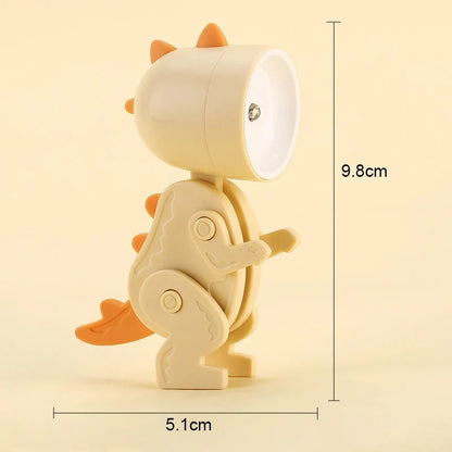 Mini Dinosaur Night Light | Battery-Powered Folding LED Lamp for Kids Bedroom