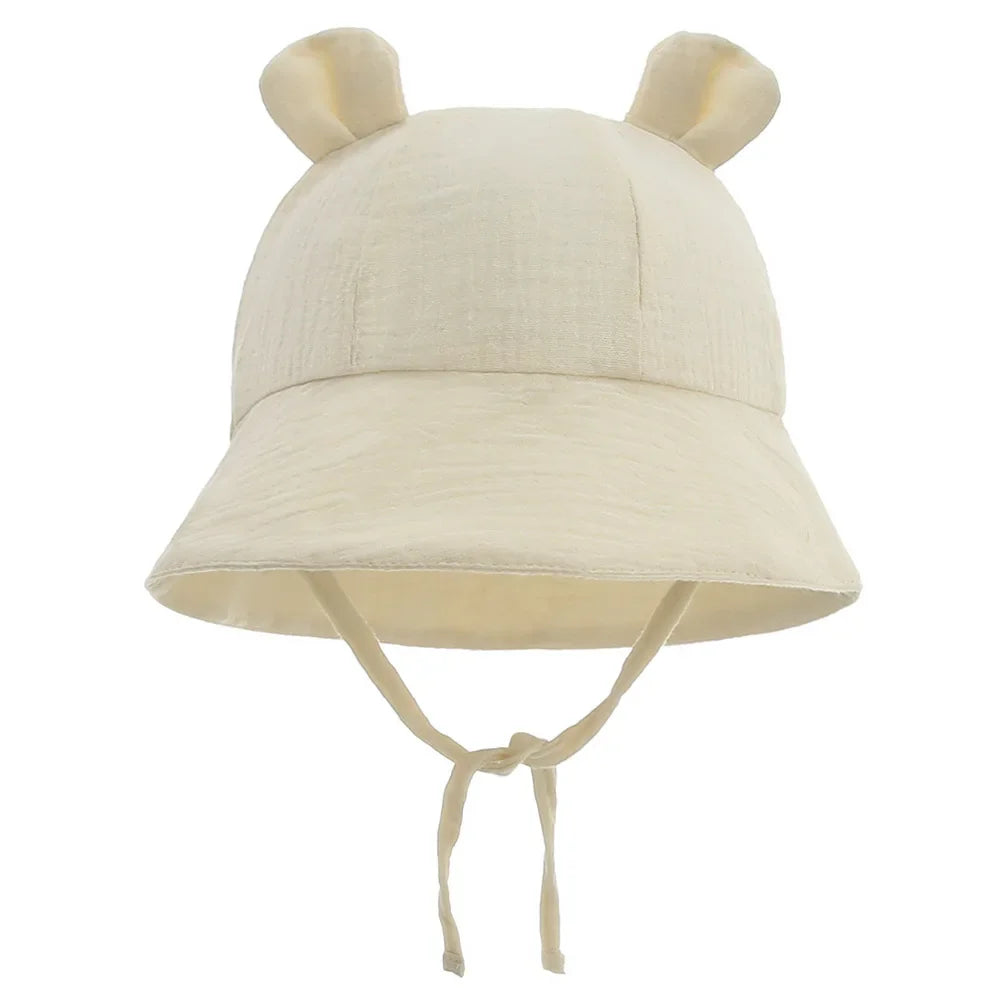 Muslin Baby Sun Hat for Newborn | Cotton Bucket Hat for Infant Summer