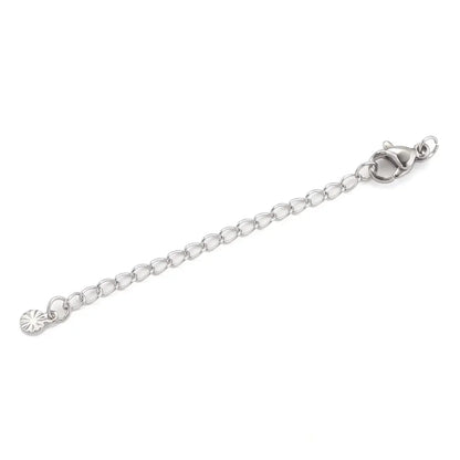 Stainless Steel Extension Tail Chains with Lobster Clasps | 10pcs Jewelry Findings