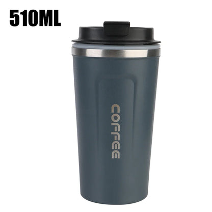 Double Stainless Steel Thermo Cafe Mug | Leak-Proof Travel Thermos for Coffee Tea