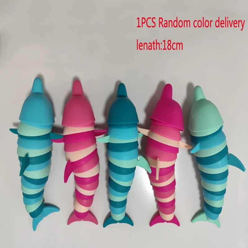 3D Articulated Shark Stress Reliever Hand Toy | Sensory Fidget Toy for Adults and Kids