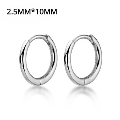 Unisex Punk Black Stainless Steel Hoop Earrings | Gothic Fake Earring Set
