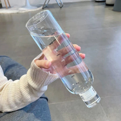 Hydration Time Water Bottle with Time Scale | Portable Sports Water Container
