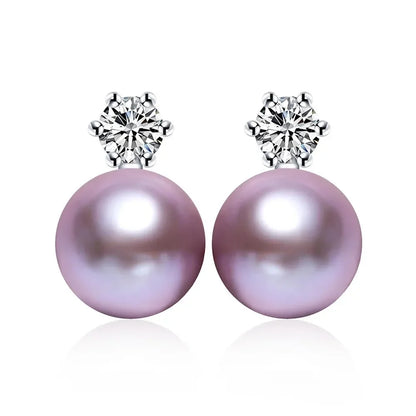 Real Freshwater Pearl Stud Earrings | 100% Genuine AAAA Pearl in 925 Sterling Silver