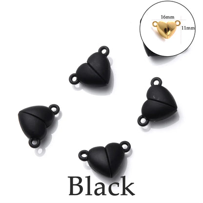 Heart Round Magnetic Clasps Set | DIY Jewelry Connector Charms