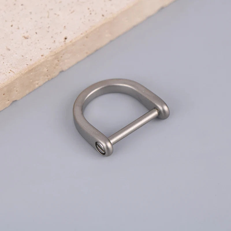 Titanium D Ring Key Shackle | U Shape Horseshoe Key Ring for Car Fob and DIY Leather Key Organizer