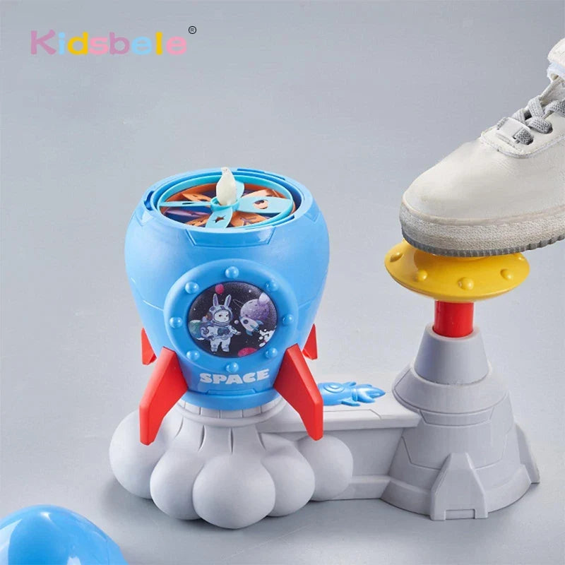 Rocket Butterfly Catching Game Summer Outside Yard Activities Toddler Toy Foot Pedal Catapult Launch Toy