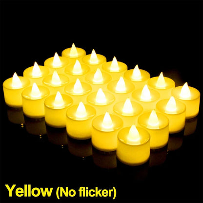LED Candle Battery Powered Flameless Tea Candle Fake Candle Lamp Wedding Birthday Party Home Decoration Lamp Candlestick Candles