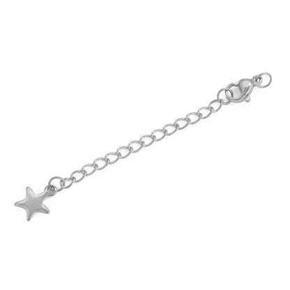 Stainless Steel Extension Tail Chains with Lobster Clasps | 10pcs Jewelry Findings