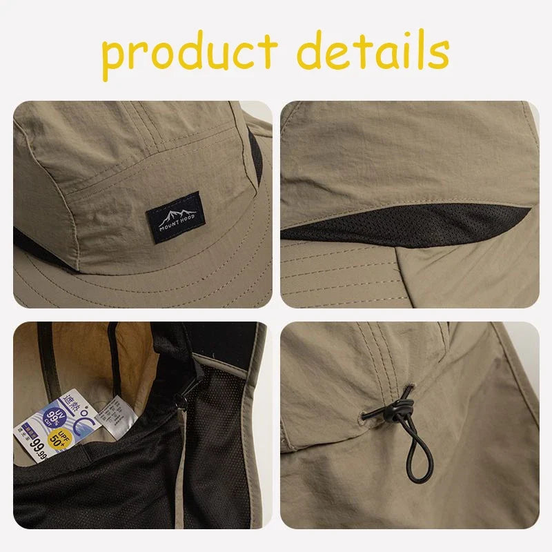 Sun Protection Fisherman Hat for Men and Women | UV Blocking Neck Flap