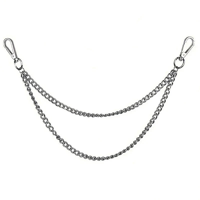 MAX-22 Punk Hip-Hop Metal Belt Chain | 2/3 Layer Long Waist Chain for Jeans