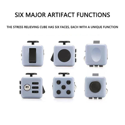 Solid Color Fidget Decompression Dice | Infinite Rubik Cube for Stress and Anxiety Relief