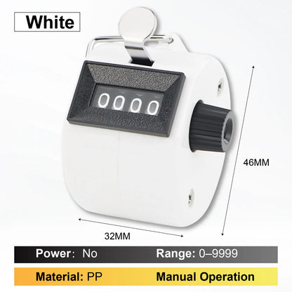 Manual Counter Mechanical Tally Handheld Rotary Clicker Counter | Resettable People Counting Tool