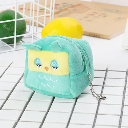 Cute Coin Purse with Keychain | Small Zipper Wallet for Change and Lipstick