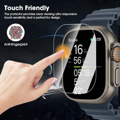 Quick Pasting Tempered Glass For Apple Watch Ultra 3/2/1 49mm Easy to Install Screen Glass Protective Film Ultra 3-2-1 49mm Film
