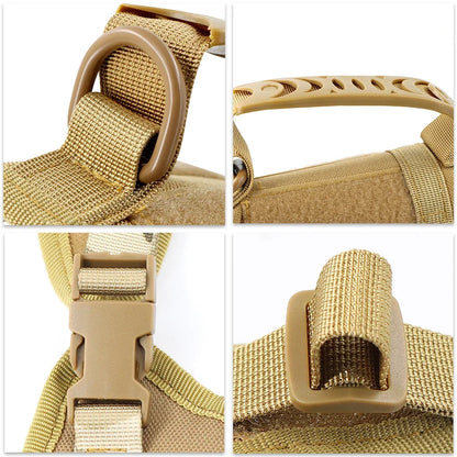 Tactical Puppy Harness Leash Set – Adjustable Military-Style Vest for Small Dogs & Cats, Ideal for Training & Walking