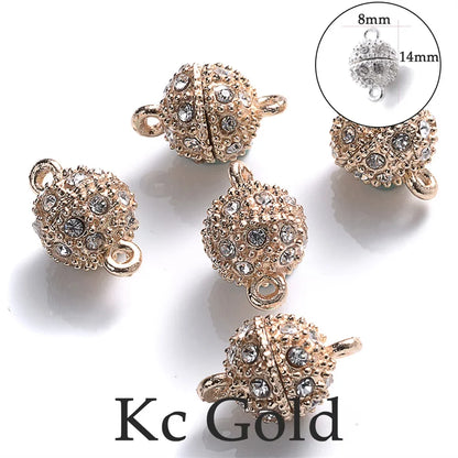 Heart Round Magnetic Clasps Set | DIY Jewelry Connector Charms