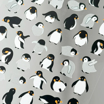 NEKONI Animal Stickers for Scrapbooking | Cute Penguin Dinosaur DIY Journal Decor