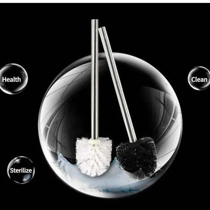Japanese Minimalist Toilet Brush – Stainless Steel Handle