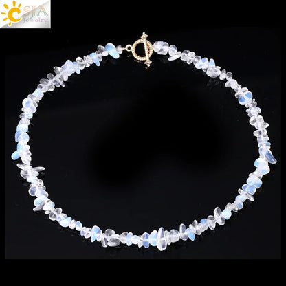 Natural Chip Stone Choker Necklace | Bohemia Crystal Bead Jewelry
