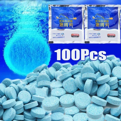 ‌All-Season Windshield Washer Effervescent Tablet (Solid Concentrate) Shellac-Free Formula