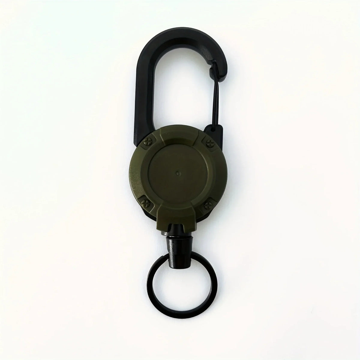 1/2/4pcs Extendable Retractable Holders Keychain Badge Reels Heavy Duty Clip With Carabiner Key Chain For Men Outdoor Bags