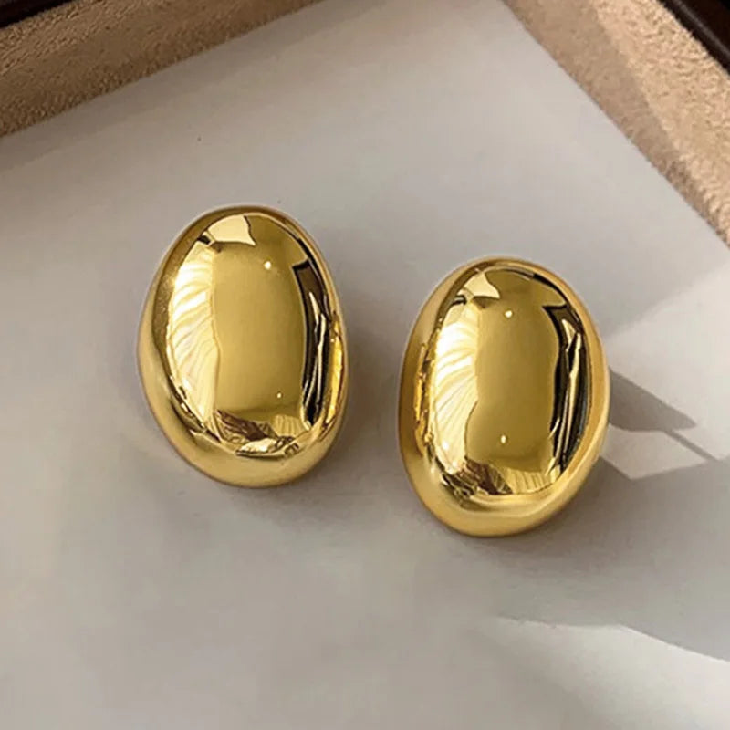 Geometric Metal Hoop Earrings for Women | Trendy Fashion Jewelry Set