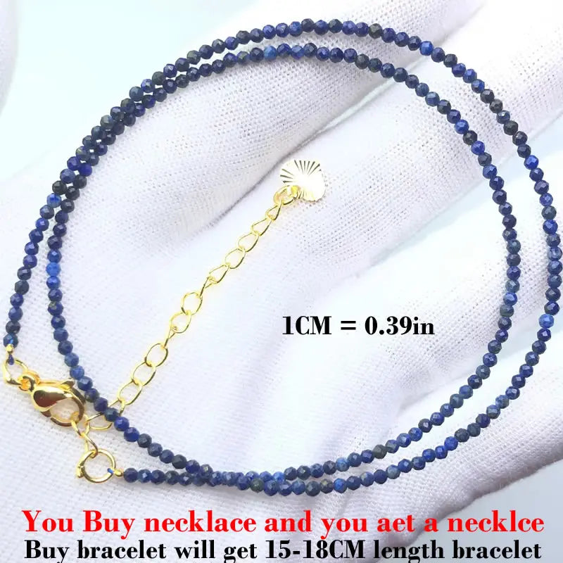 Fashion Faceted 2mm Beads Necklace | Mini Natural Stone Amethyst Quartz Agate Choker