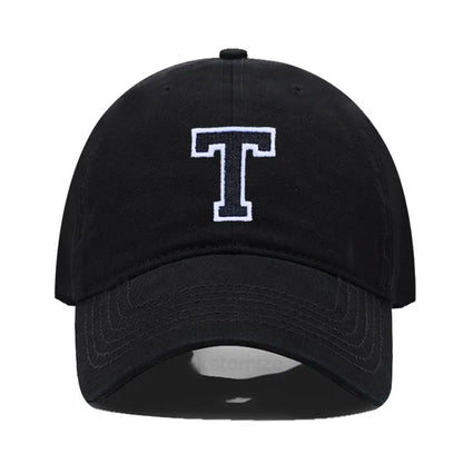 Initial Letter Embroidery Baseball Cap for Casual Sport Style