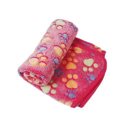 Soft Fluffy Pet Blanket – Cute Cartoon Pattern