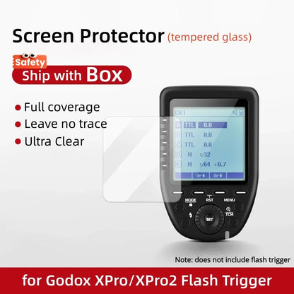 9H Tempered Film Glass Screen Protector Cap for Godox iT30Pro V480 V350 V1 V1Pro V685II V850III V860III TT600 XPro X3 V100 X3Pro