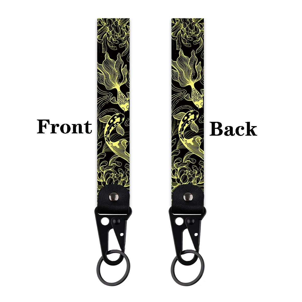 Artistic Keychain Set | Crane Car Koi Fish Dragon Jewelry Key Rings