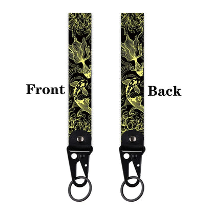 Artistic Keychain Set | Crane Car Koi Fish Dragon Jewelry Key Rings
