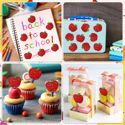 Red Apple Sticker Roll | 500 Christmas Party Decals
