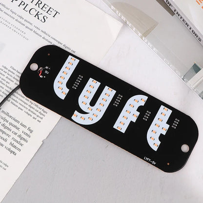 LED Taxi Signal Light for Lyft Logo | USB Cab Panel Indicator with Suction Cups