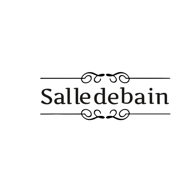 French Bathroom Toilet Sign Vinyl Sticker Decal | WC Entrance Sign Door Decal for France Home