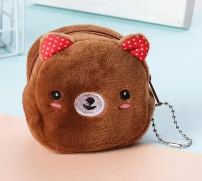 Cute Coin Purse with Keychain | Small Zipper Wallet for Change and Lipstick